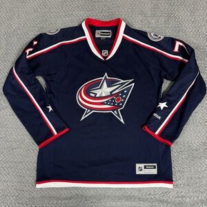 Reebok Women’s Columbus Blue NHL Bobrovsky 72 Blue Red White Medium